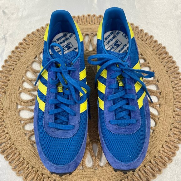 NWOT Adidas TRX Mesh SPZL Hi-Res Blue Shock Yellow Sneaker Size Men's 9 - Picture 3 of 10